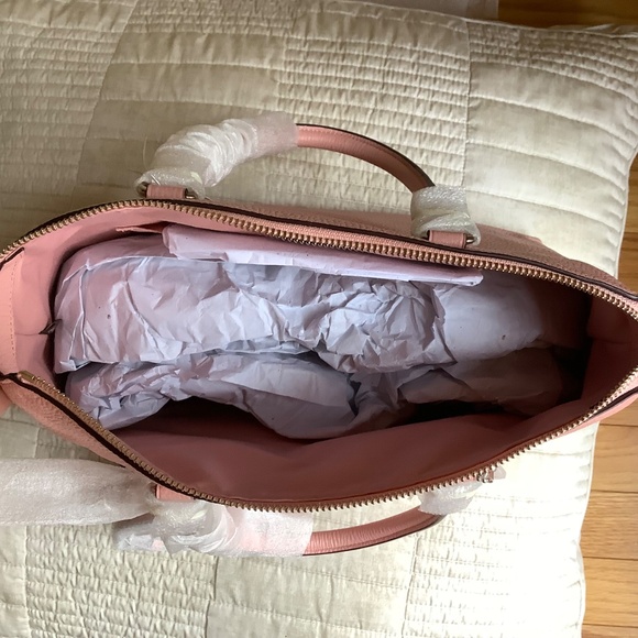 Coach Emma Satchel Crossbody Bag Pebble Leather Petal - Picture 10 of 16